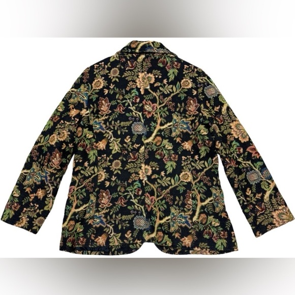 Agapo Blazer Size Large Suit Jacket‎ Vintage Floral Embroidered Office Career - Picture 3 of 8